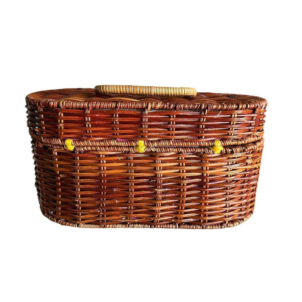 The Land of Nod Here Knitty Knitty Knit Kit Basket Set w/ Yarn & Wooden Needles - Picture 5 of 6